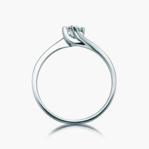 Pierścionek zaręczynowy SAVICKI: białe złoto, diament